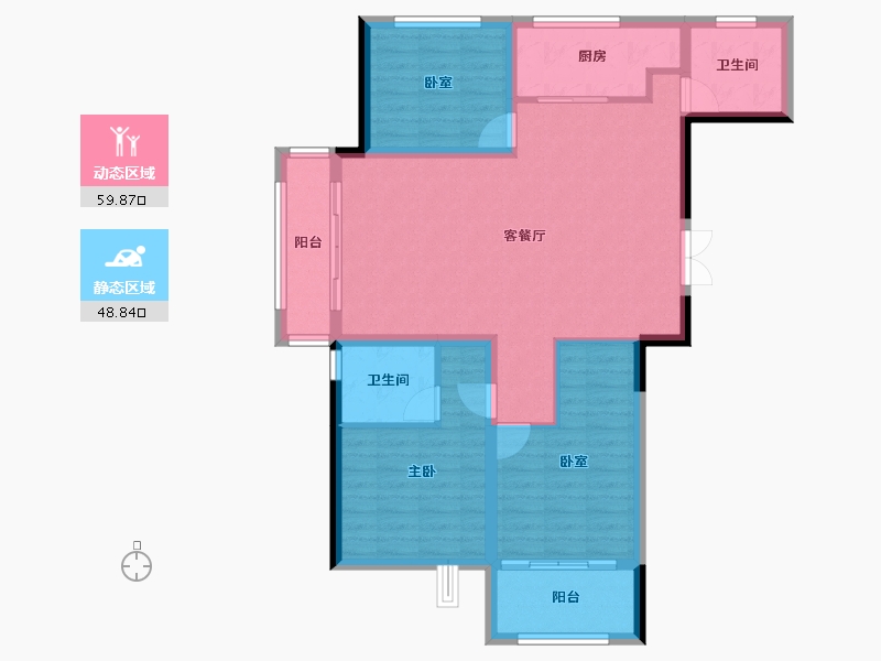 山东省-泰安市-泰和·清月湖-97.87-户型库-动静分区