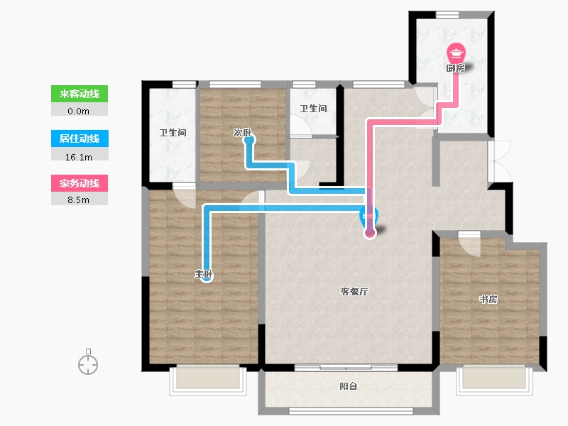 天津-天津市-春熙里-140.00-户型库-动静线