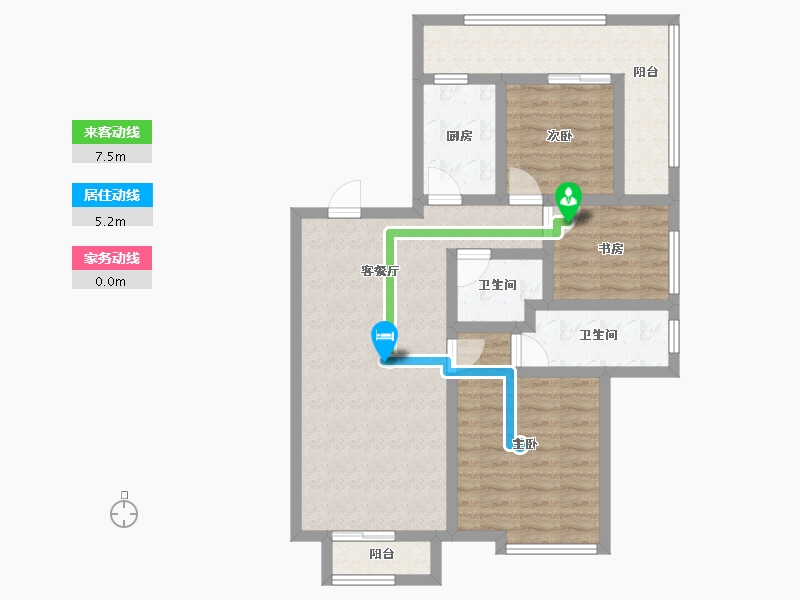 河北省-承德市-中冶兴隆新城·红石郡-82.35-户型库-动静线