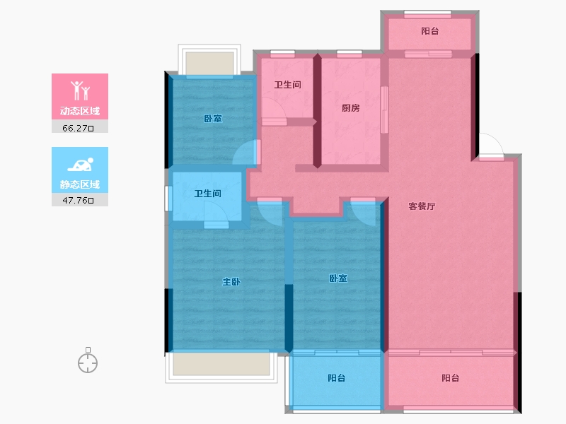 湖北省-恩施土家族苗族自治州-武汉城建中港城-100.93-户型库-动静分区