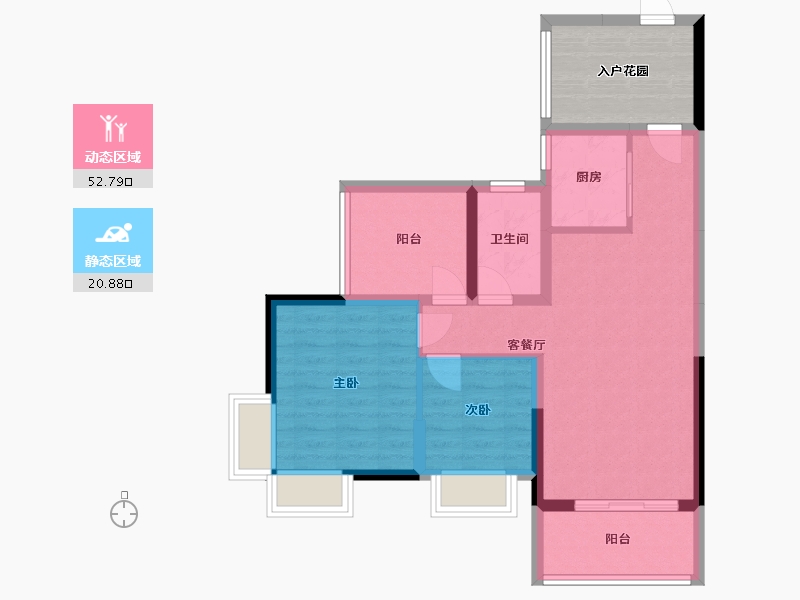 广东省-汕尾市-振业时代花园-72.00-户型库-动静分区