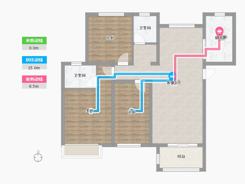 河南省-焦作市-春城·星河湾-94.25-户型库-动静线