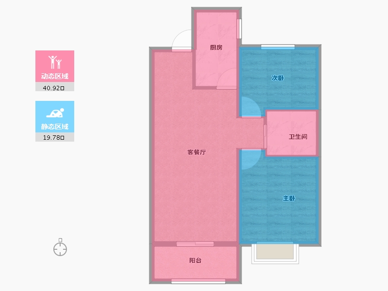 山西省-太原市-东山雅苑-54.83-户型库-动静分区