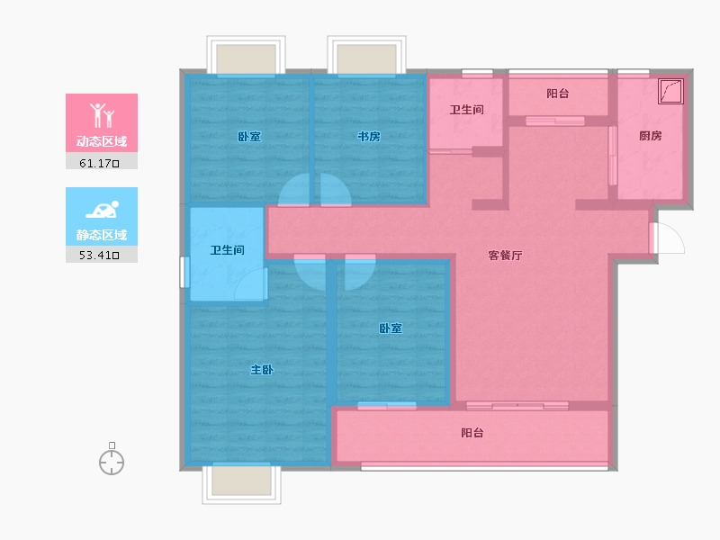 江西省-九江市-海·金色学府-102.01-户型库-动静分区