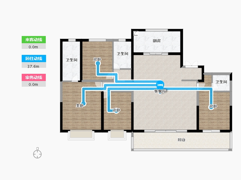 山东省-青岛市-银丰玖玺城珺府-171.97-户型库-动静线