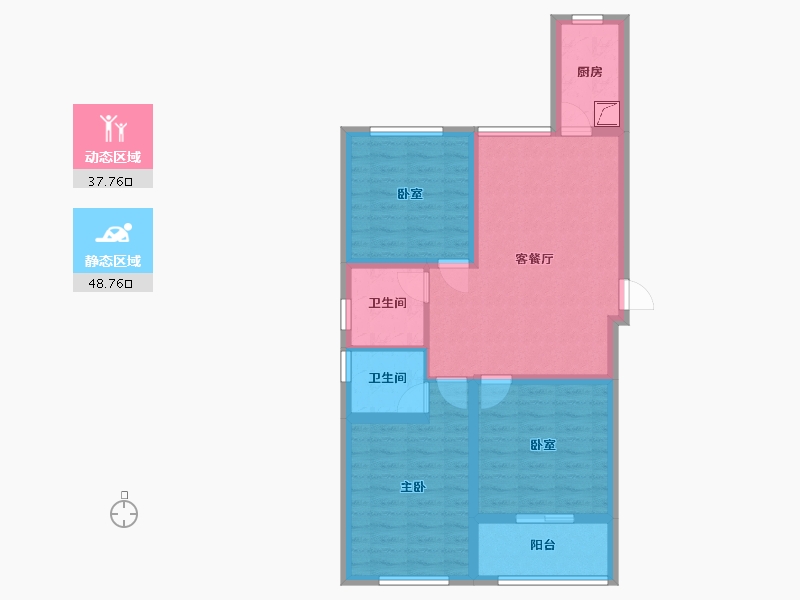 河北省-保定市-花园西区-76.32-户型库-动静分区