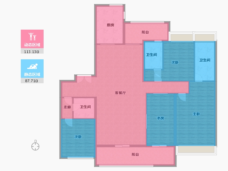 广东省-佛山市-保利秀台天珺-184.00-户型库-动静分区