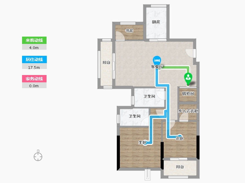 浙江省-温州市-中梁新都会-83.20-户型库-动静线