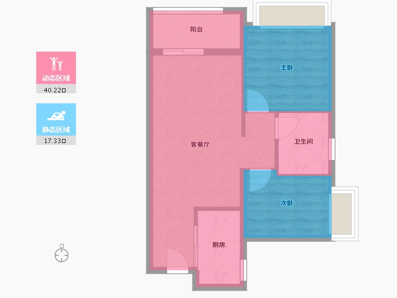 广东省-广州市-万科金域曦府-51.32-户型库-动静分区