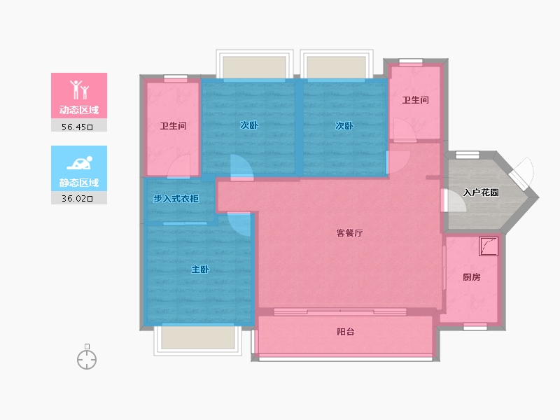 广东省-广州市-万科金域曦府-88.00-户型库-动静分区