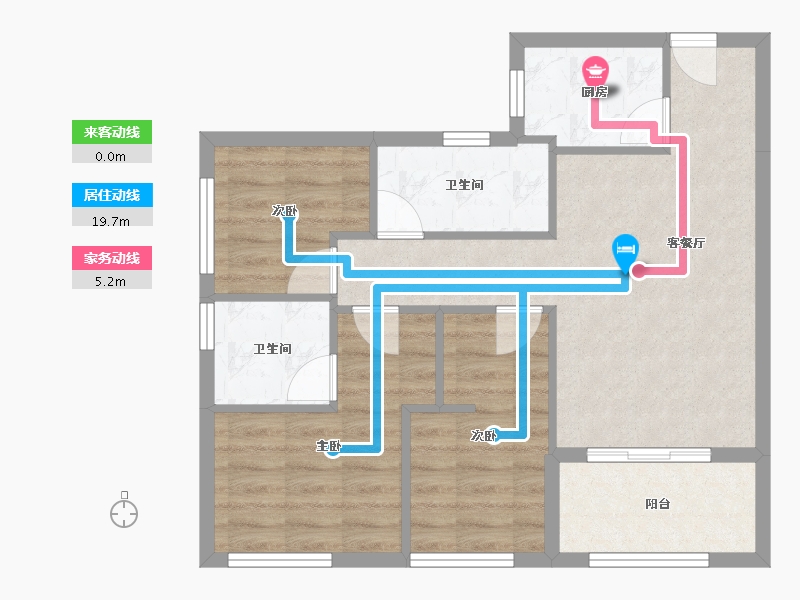 广东省-梅州市-冠华城-67.72-户型库-动静线