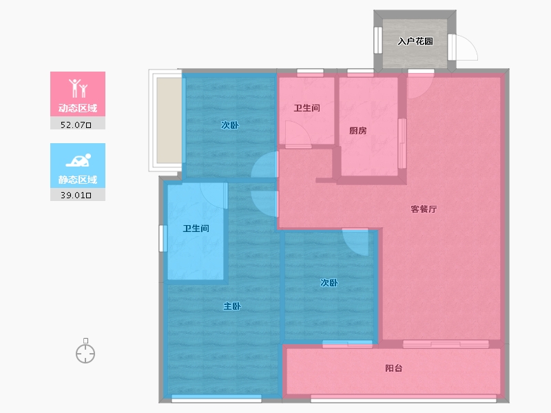 广东省-广州市-万科金域曦府-84.80-户型库-动静分区