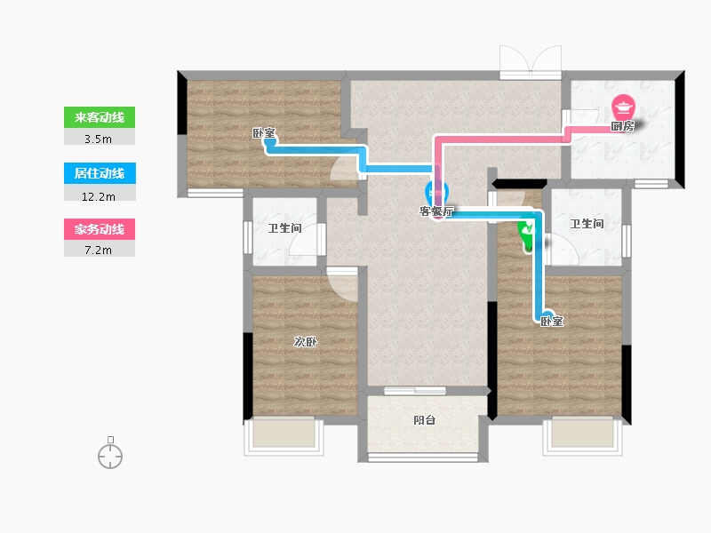 河南省-漯河市-建业西城森林半岛三期·云熙府-96.01-户型库-动静线