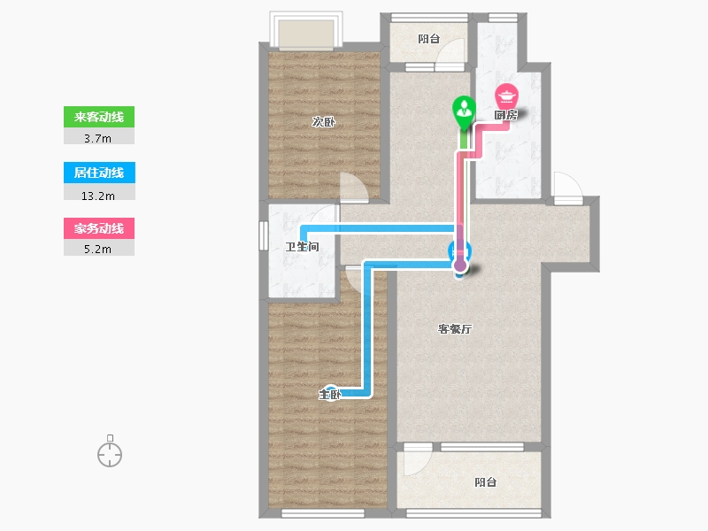 辽宁省-朝阳市-宏运凤凰新城一期-92.43-户型库-动静线