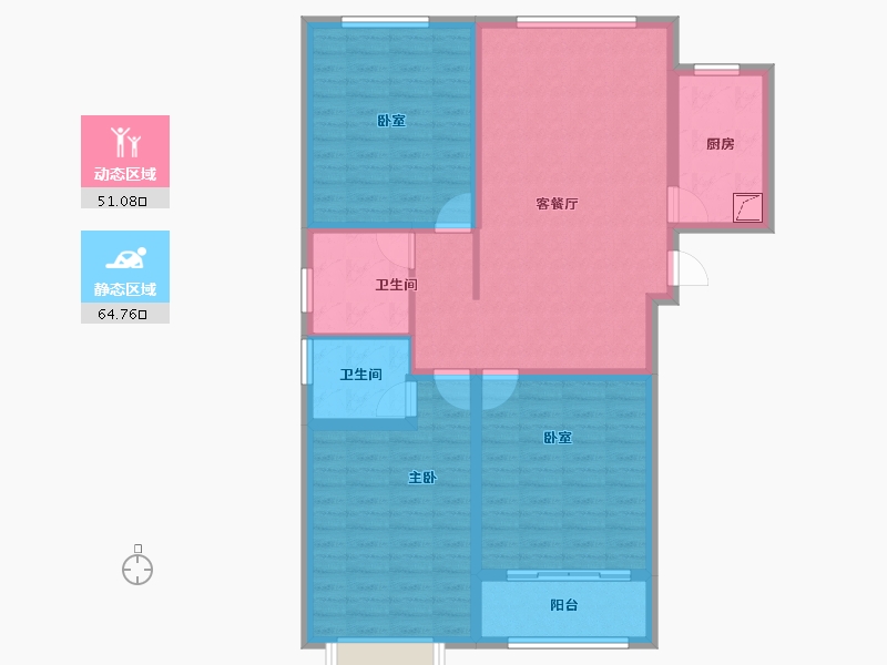 河北省-保定市-花园西区-103.82-户型库-动静分区