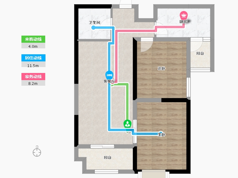 山西省-太原市-建投·祥澐府-70.16-户型库-动静线