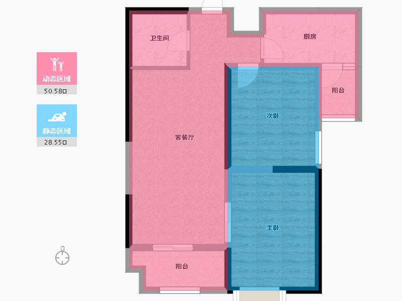 山西省-太原市-建投·祥澐府-70.16-户型库-动静分区