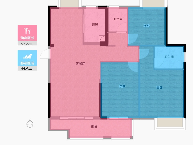 福建省-龙岩市-龙地东尚湾-92.00-户型库-动静分区