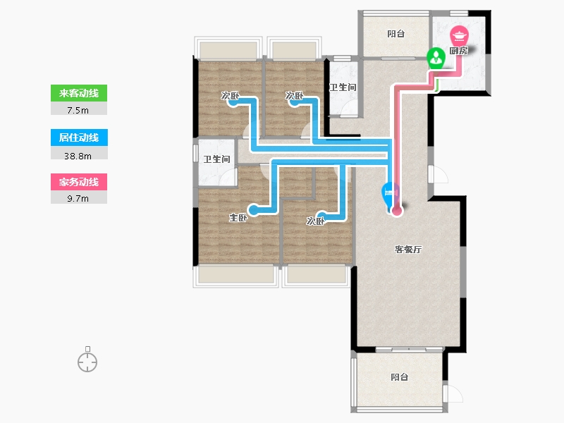 广东省-揭阳市-帝景城-131.45-户型库-动静线