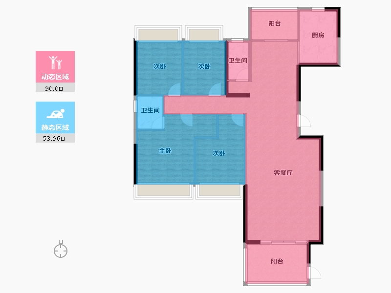 广东省-揭阳市-帝景城-131.45-户型库-动静分区