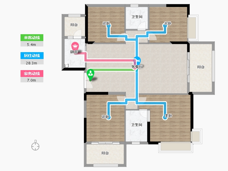 河南省-信阳市-华英中央帝景-147.91-户型库-动静线