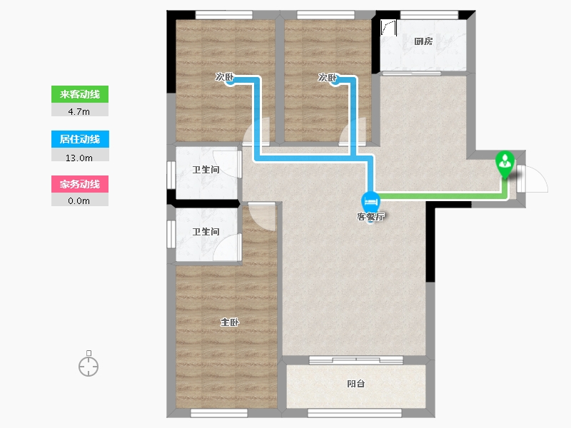 福建省-南平市-嘉园名城-83.17-户型库-动静线