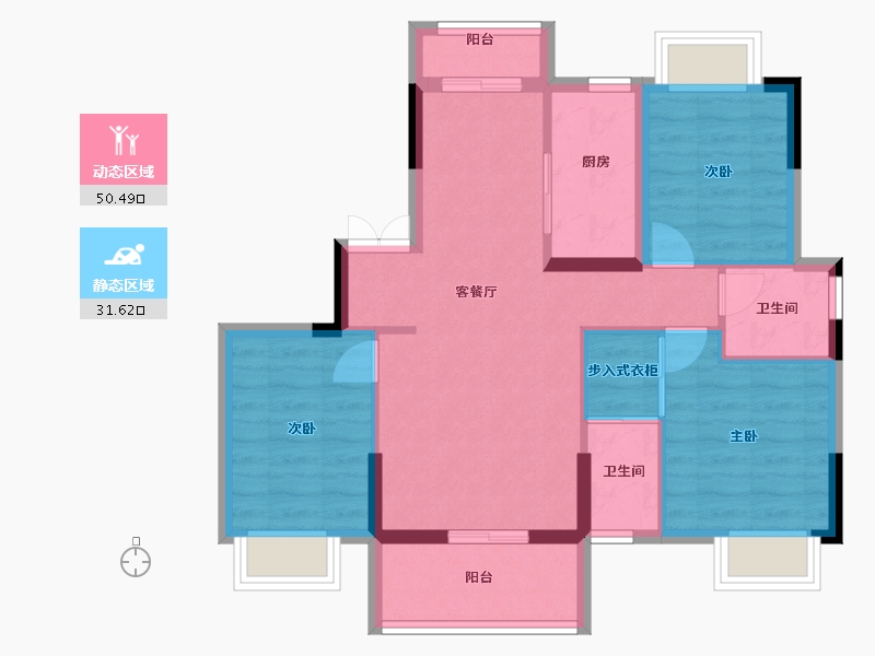 湖北省-孝感市-百安德安府-73.00-户型库-动静分区