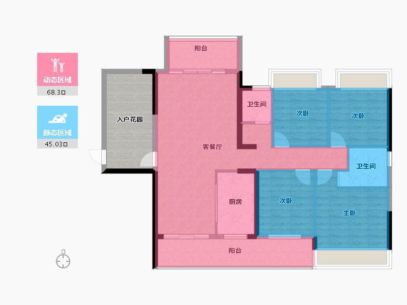 广西壮族自治区-崇左市-德邻公馆-113.61-户型库-动静分区