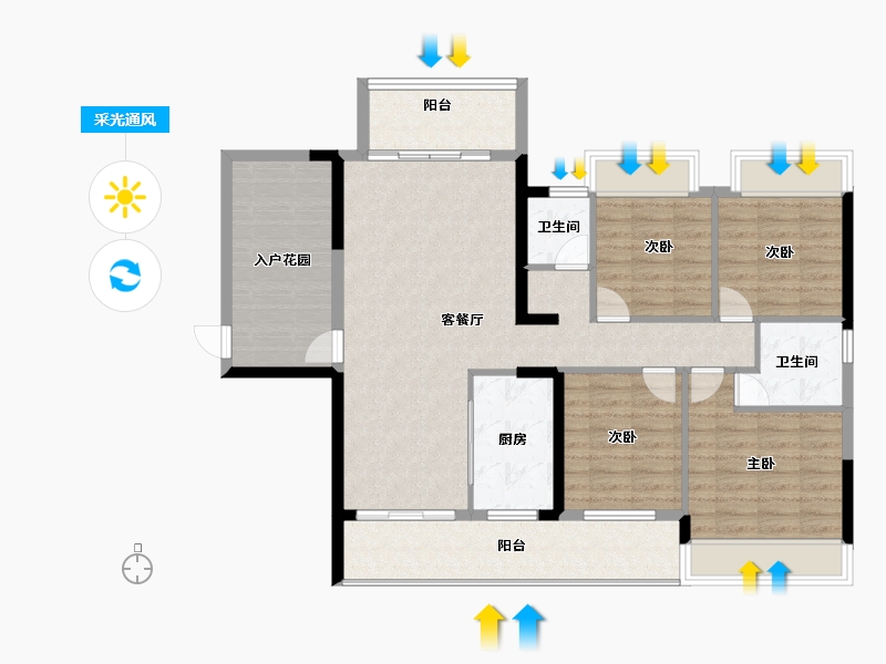 广西壮族自治区-崇左市-德邻公馆-113.61-户型库-采光通风