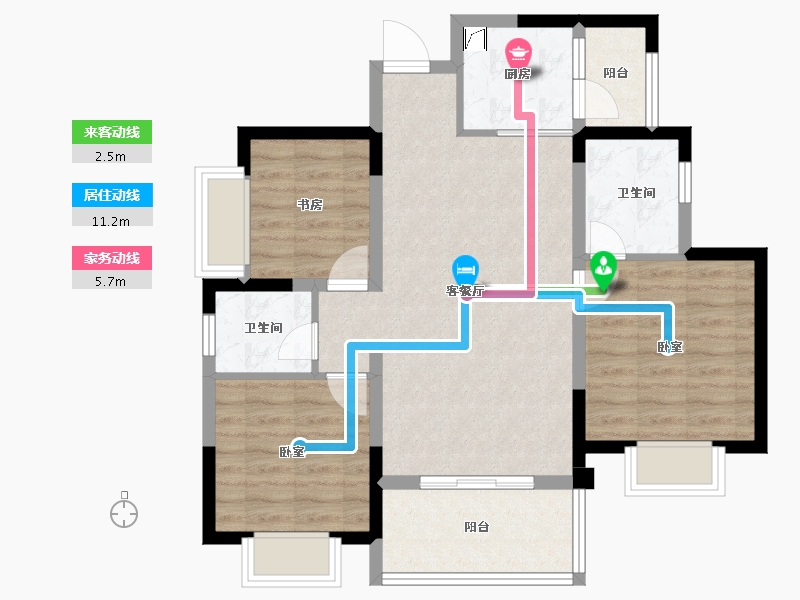 四川省-绵阳市-安州长虹世纪城珺临府-78.66-户型库-动静线