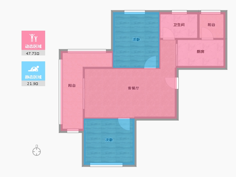 湖北省-武汉市-十里景秀社区-1期-61.23-户型库-动静分区