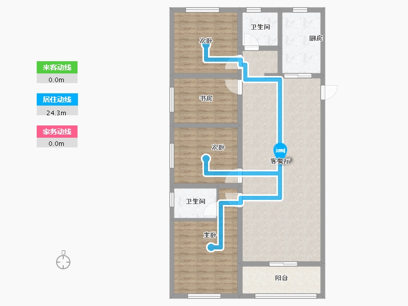 陕西省-宝鸡市-西建福慧城二期-115.80-户型库-动静线