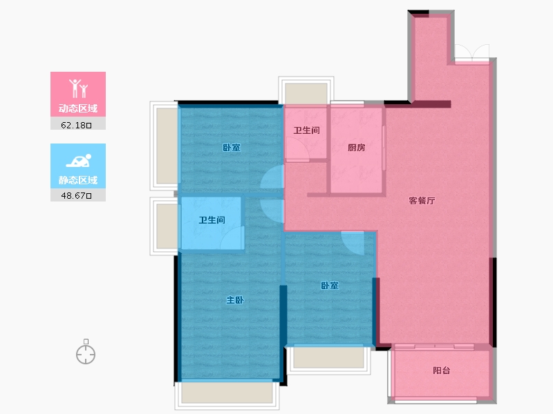 湖南省-郴州市-麒麟首府-100.80-户型库-动静分区