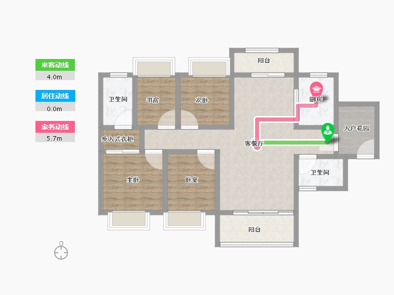 广东省-东莞市-金色半山-100.80-户型库-动静线