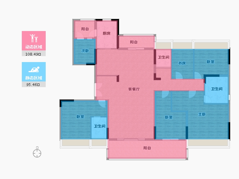 湖北省-十堰市-碧桂园·十里江湾-184.79-户型库-动静分区