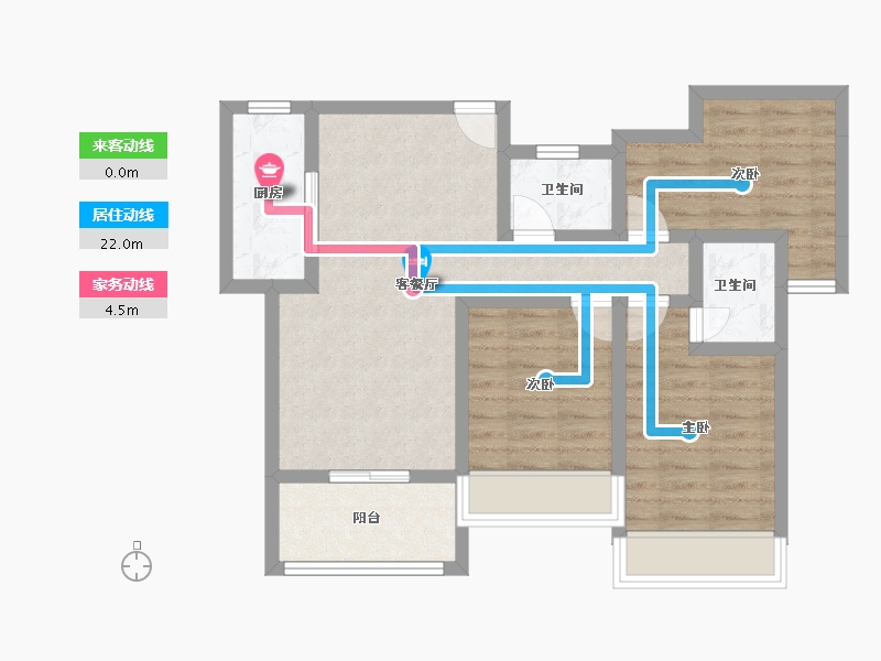 福建省-宁德市-香江公馆-73.09-户型库-动静线