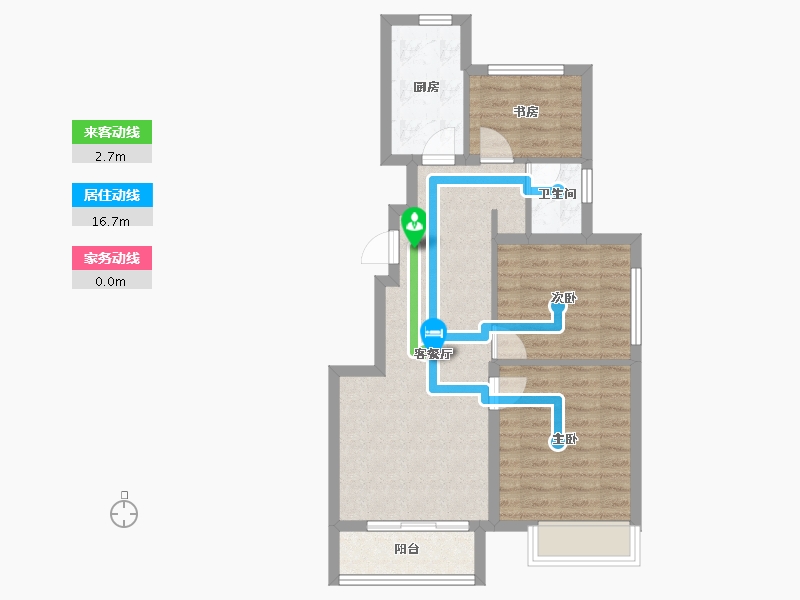 浙江省-宁波市-石榴十里春风-63.17-户型库-动静线