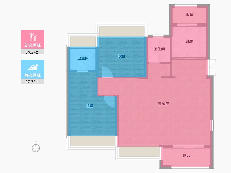 湖南省-常德市-宏祥华府-79.45-户型库-动静分区