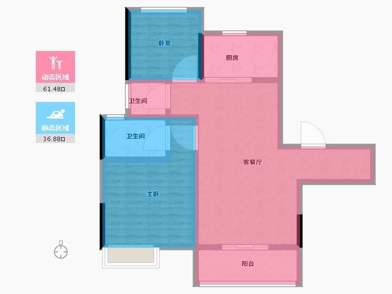 河南省-漯河市-临颍碧桂园-88.00-户型库-动静分区