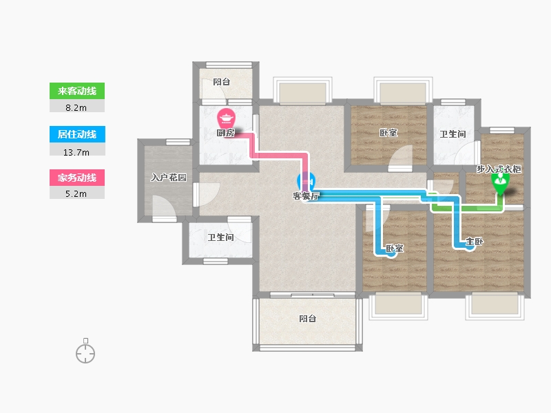 广东省-东莞市-金色半山-92.80-户型库-动静线