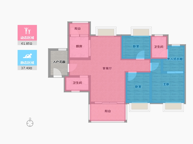 广东省-东莞市-金色半山-92.80-户型库-动静分区