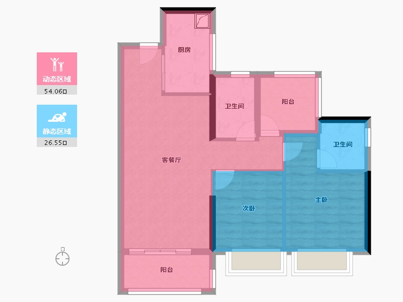 广东省-广州市-星瀚TOD-71.47-户型库-动静分区