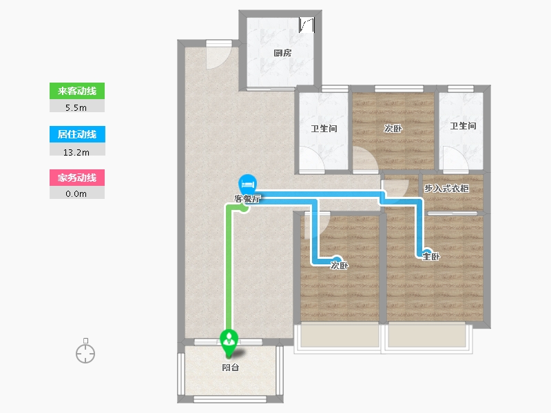 河南省-焦作市-春城·星河湾-88.60-户型库-动静线