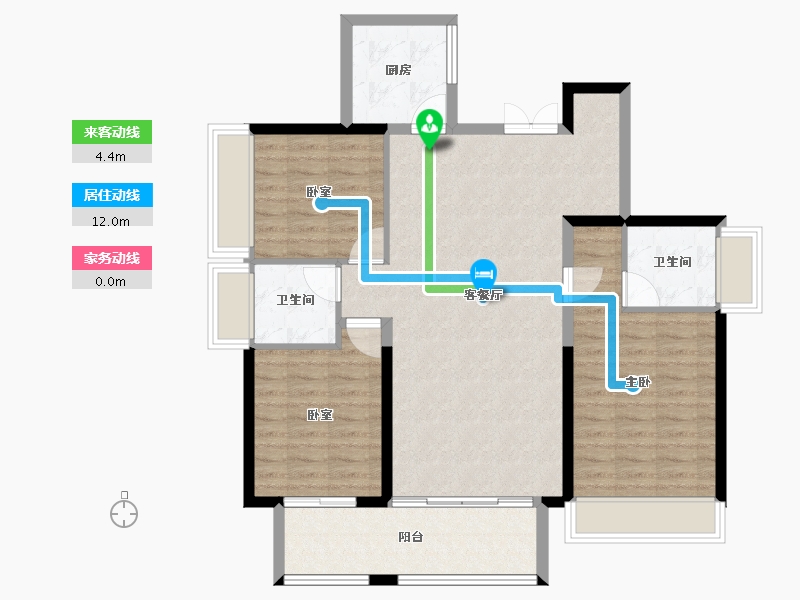 湖南省-郴州市-麒麟首府-99.20-户型库-动静线