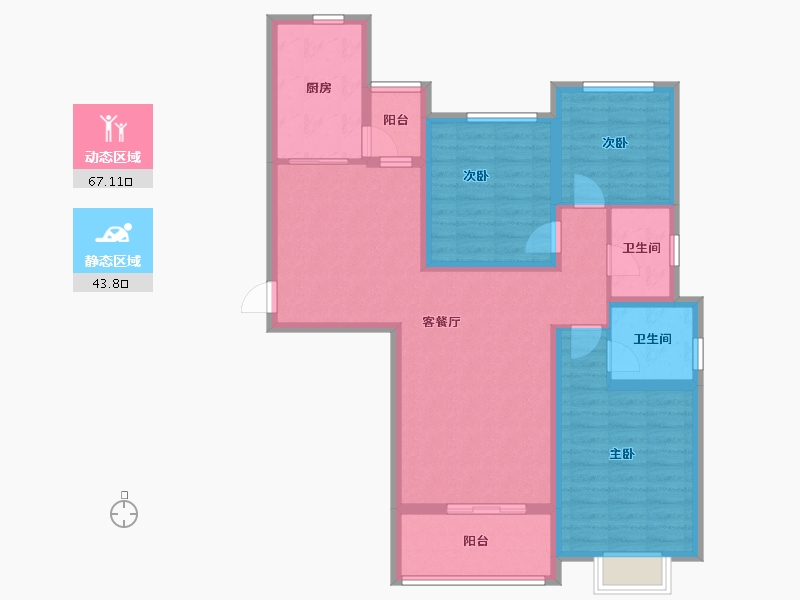 山西省-太原市-建投·祥澐府-98.68-户型库-动静分区