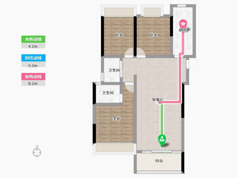 湖北省-恩施土家族苗族自治州-武汉城建中港城-89.53-户型库-动静线