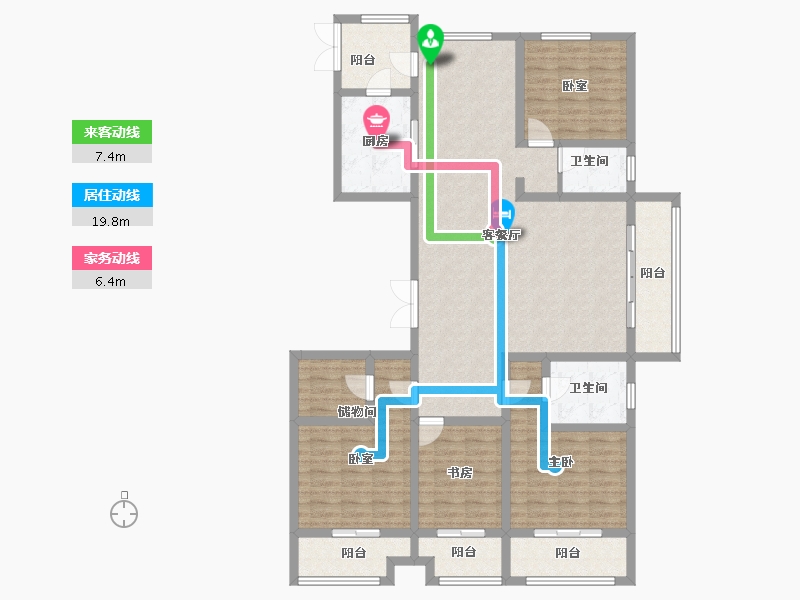 山西省-太原市-建投·祥澐府-143.13-户型库-动静线