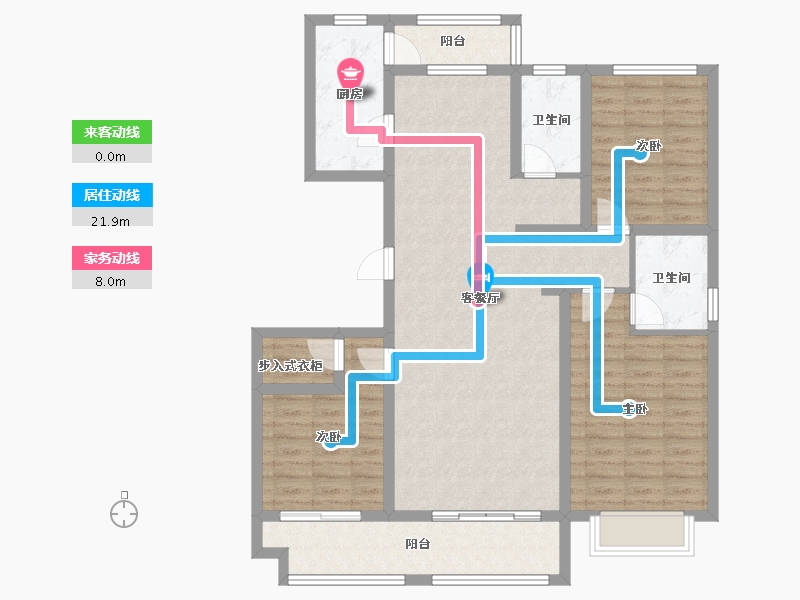 河北省-沧州市-运河樾府-129.00-户型库-动静线