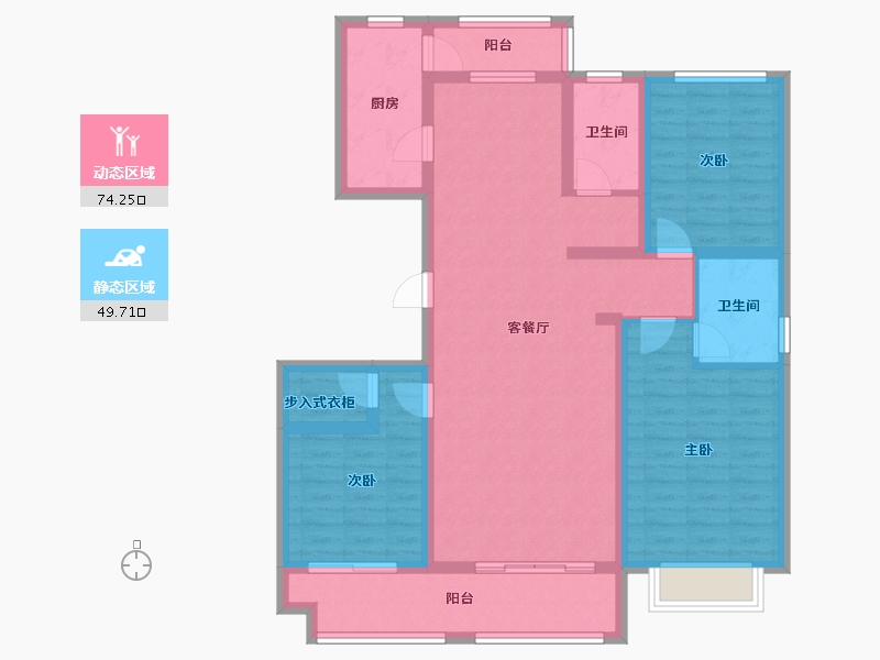 河北省-沧州市-运河樾府-129.00-户型库-动静分区