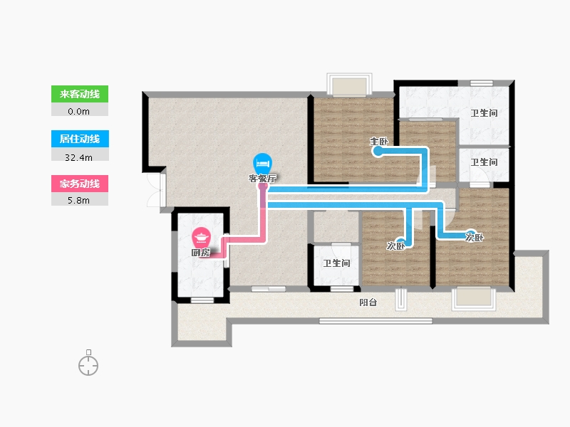 四川省-遂宁市-遂宁金融商业中心-146.03-户型库-动静线